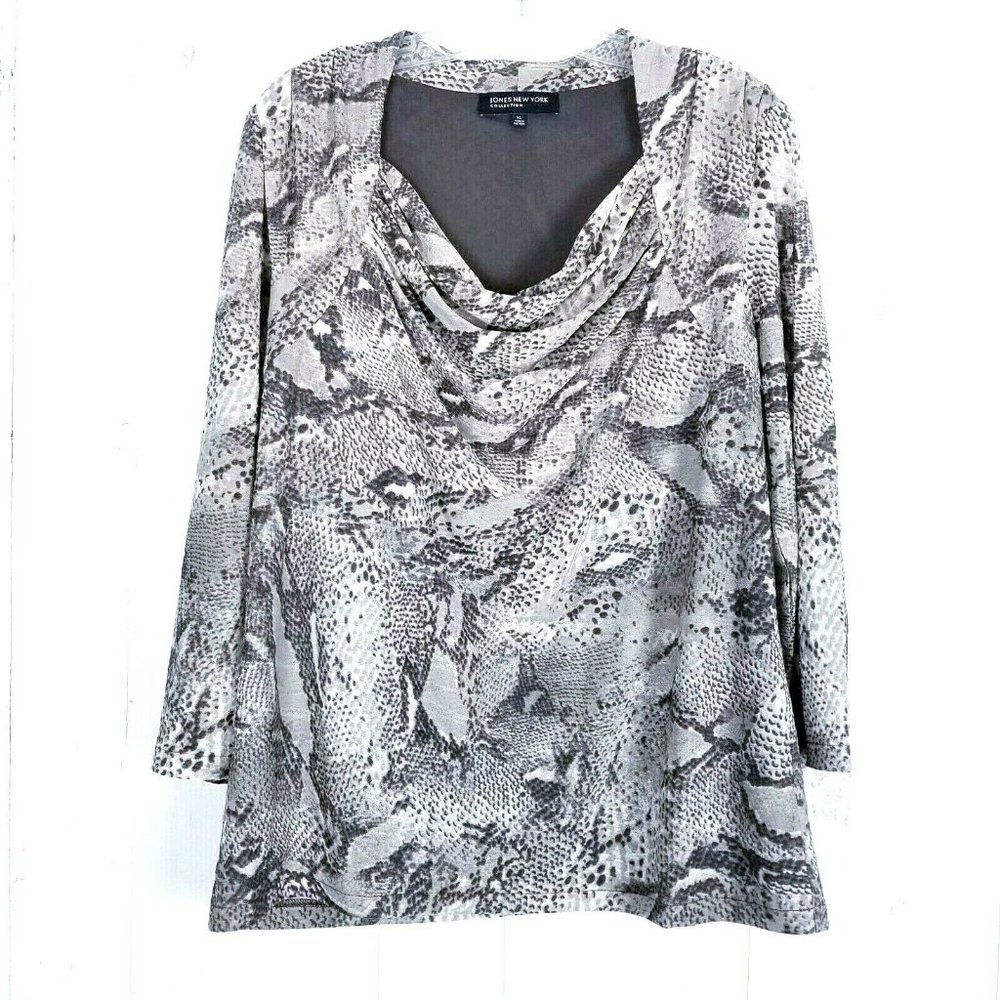 Jones New York Size XL Animal Print Top